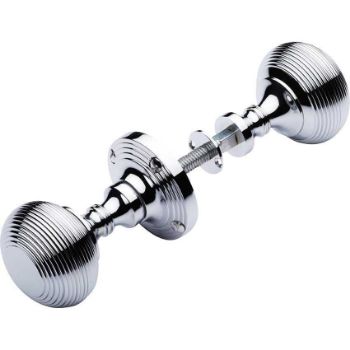 Rim Reeded Rim Mortice Door Knobs - RIM-V971-PC Rim Reeded Rim Mortice Door Knobs - RIM-V971-PC