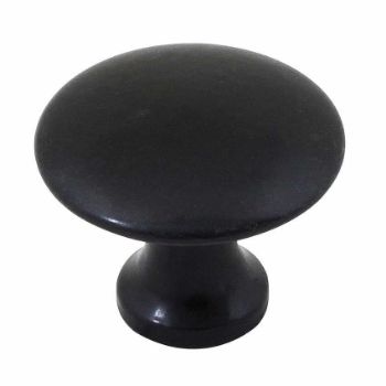 ASHTON KNOB 30mm ARMOR COAT FLAT BLACK - SB-FB300