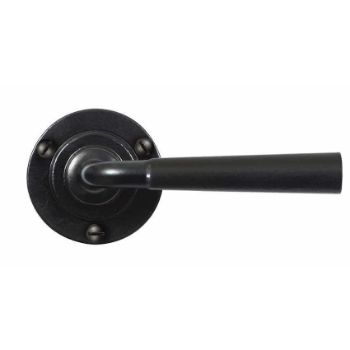 COTSWOLD LEVER ON ROUND ROSE ARMOR COAT FLAT BLACK - SB-FB1110