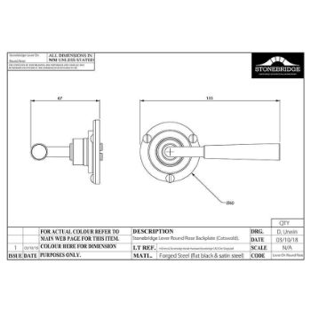COTSWOLD LEVER ON ROUND ROSE ARMOR COAT FLAT BLACK - SB-FB1110