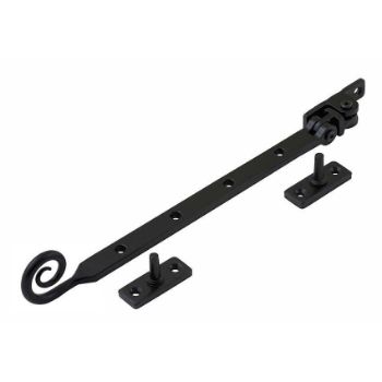 CURL CASEMENT STAY 10"/250mm ARMOR COAT FLAT BLACK - SB-FB1082