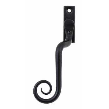 CURL CRANKED ESPAGNOLETTE WINDOW HANDLE LOCKING L/H ARMOR COAT FLAT BLACK - SB-FB1301L