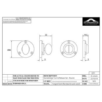 PRIVACY TURN & RELEASE SET ROUND ROSE ARMOR COAT FLAT BLACK - SB-FB100