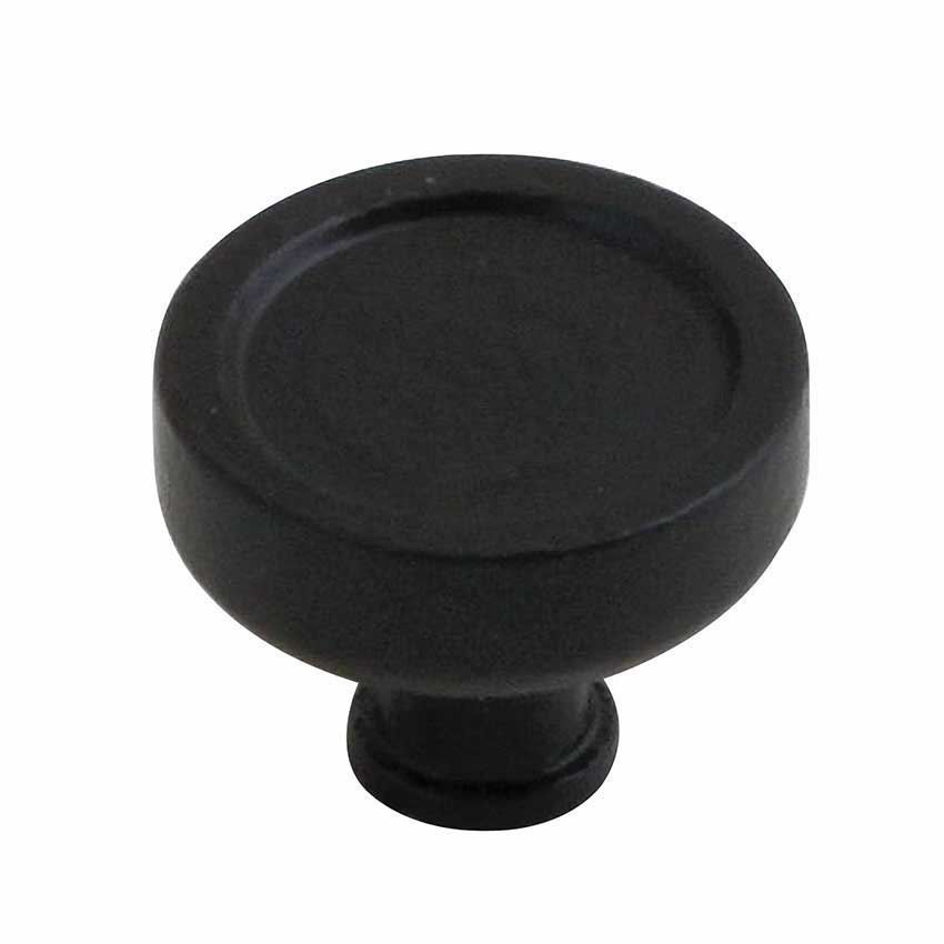 TAUNTON KNOB 40mm ARMOR COAT FLAT BLACK - SB-FB1093