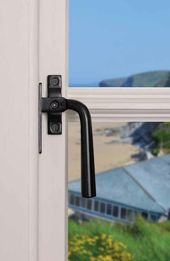 Padstow Flat Black Lockable Casement Fastener - Right Handed - SB-FB203 ...
