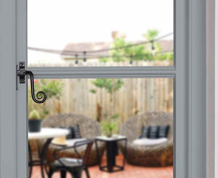 Simply Door Handles, Stonebridge Curl Flat Black Lockable Casement ...