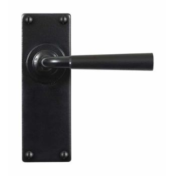 COTSWOLD LEVER ON LATCH/PASSAGE ARMOR COAT FLAT BLACK - SB-FB1112 