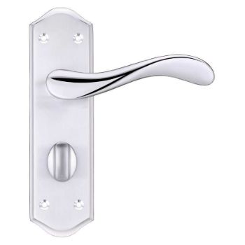 Asti bathroom door handles in dual chrome finish PR063SCCP Asti bathroom door handles in dual chrome finish PR063SCCP