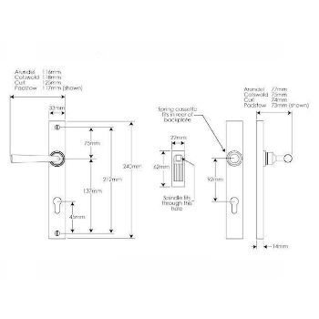 Arundel Flat Black Multipoint Locking Handle - SB-FB1126 