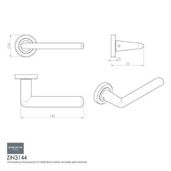 Manon Door Handle in Matt Satin Chrome - ZIN3144SC