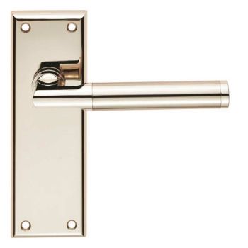 Serozzetta sessanta lever on a latch backplate - SZR062SN  Serozzetta sessanta lever on a latch backplate - SZR062SN