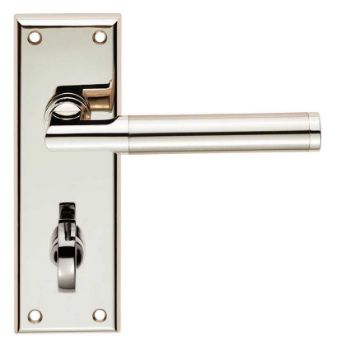 Serozzetta sessanta lever on a WC bathroom backplate - SZR063SN Serozzetta sessanta lever on a WC bathroom backplate - SZR063SN