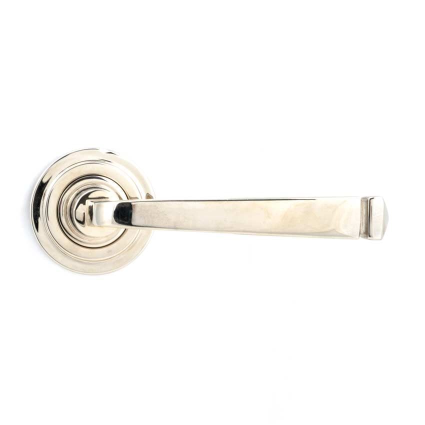 Avon Lever on an Art Deco Rose in Polished Nickel - 45620