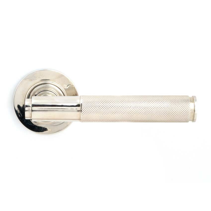 Brompton Lever on a Plain Rose in Polished Nickel - 45667