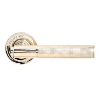 Brompton Lever on an Art Deco Rose in Polished Nickel - 45668