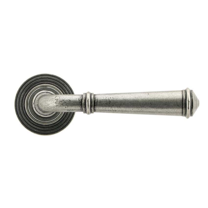 Regency Lever on a Beehive Rose in Pewter finish - 45645