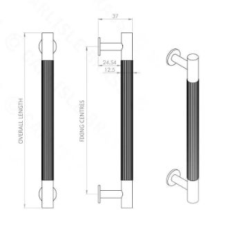 Polished Chrome Lines Pull Handles - FTD710CP 