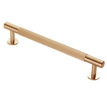 Satin Brass Lines Pull Handles - FTD710SB