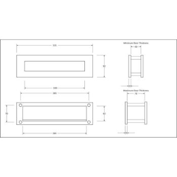 Polished Chrome Traditional Letterbox - 45444 