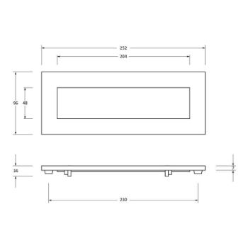 252 x 96mm Cast Letter Plate - 33060