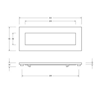 252 x 96mm Cast Letter Plate - 33062 