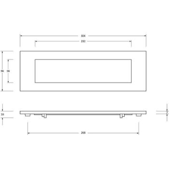 324 x 108mm Cast Letter Plate - 91881