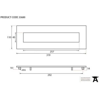 319 x 110mm Cast Letter Plate - 33680