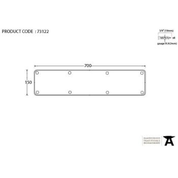 Small Black Kick plate - 73122 