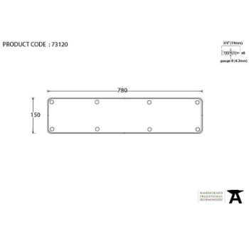 Large Black Kick plate - 73120 