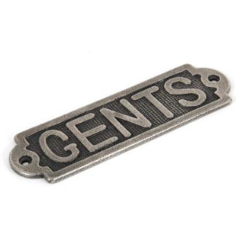 Antique Pewter Gents Sign - 83686