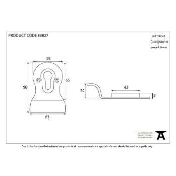 Polished Brass Euro Door Pull - 83827 