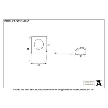 Polished Bronze Rim Cylinder Pull - 91937 