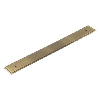 Rushton Backplate for Cabinet Handles in Antique Brass