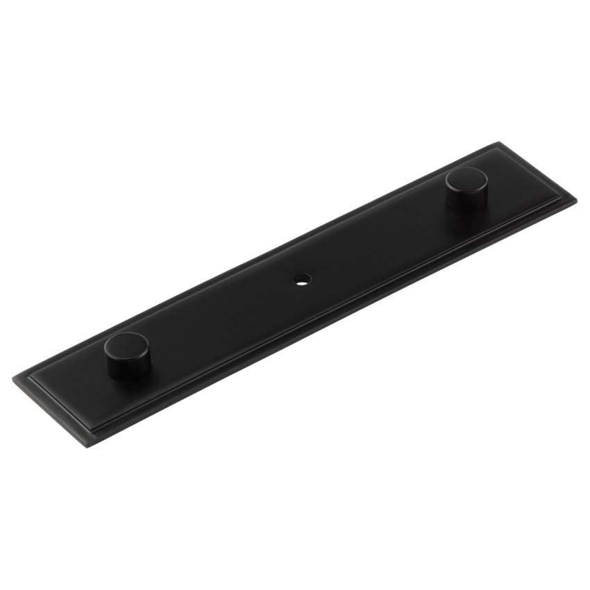 Rushton Backplate for Cupboard Knobs in Matt Black