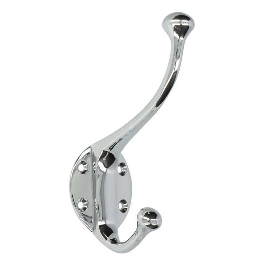 Alexander and Wilks Traditional Hat and Coat Hook in Polished Chrome - AW772PC