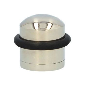 Alexander and Wilks - Dome Top Floor Mounted Door Stop - AW638PN  Alexander and Wilks - Dome Top Floor Mounted Door Stop - AW638PN