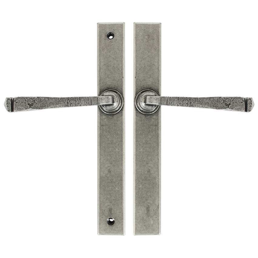 Avon Slimline Espag Sprung Lever Latch Set in Pewter - 45446 