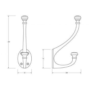 7.75" Hat & Coat Hook - 33249 