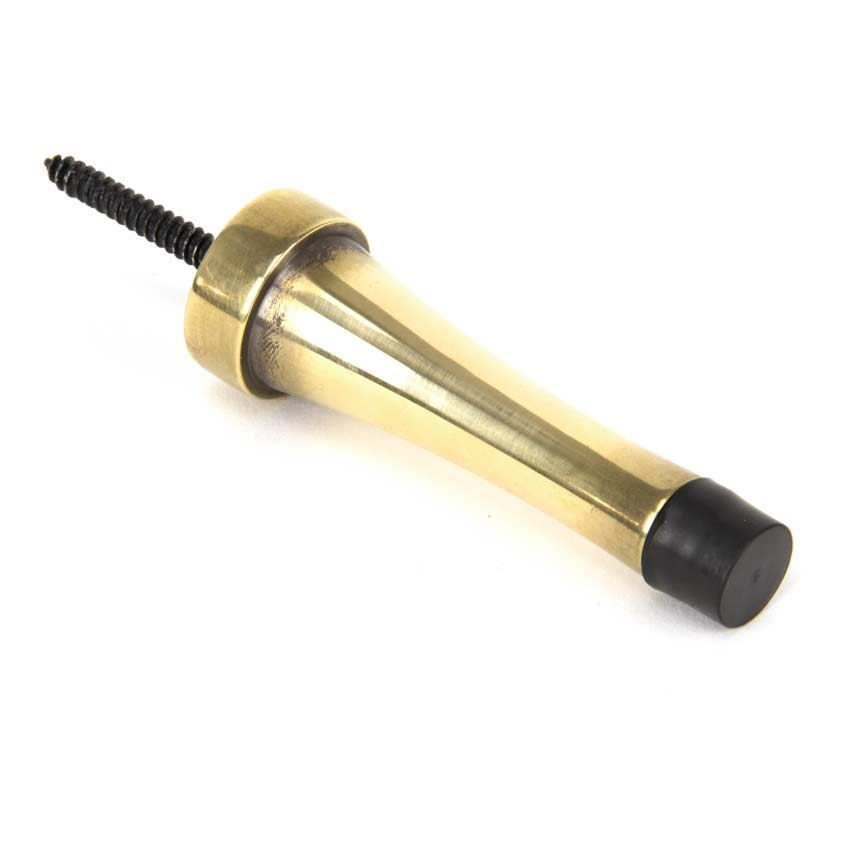 Aged Brass Projection Door Stop - 91510
