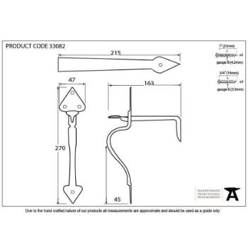 External Beeswax Tuscan Thumblatch - 92047 