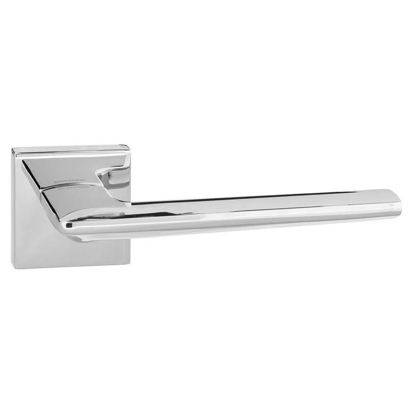 Forme Boston Designer Lever on a Minimal Square Rose - Polished Chrome - FMS422PC