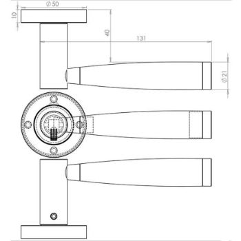 Jedo Alexander Door Handle- Polished Chrome/Satin Nickel- JV465PCSN