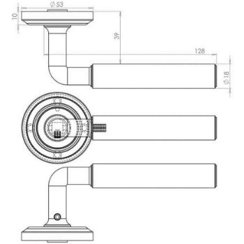 Jedo Elise Door Handle- Polished Nickel- JV650PN