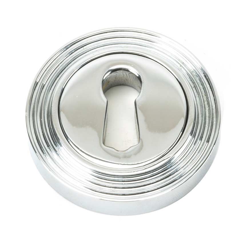 Polished Chrome Round Beehive Escutcheon - 45689