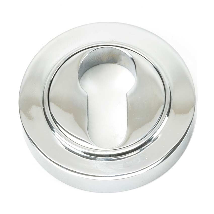 Polished Chrome Round Plain Euro Escutcheon - 45711