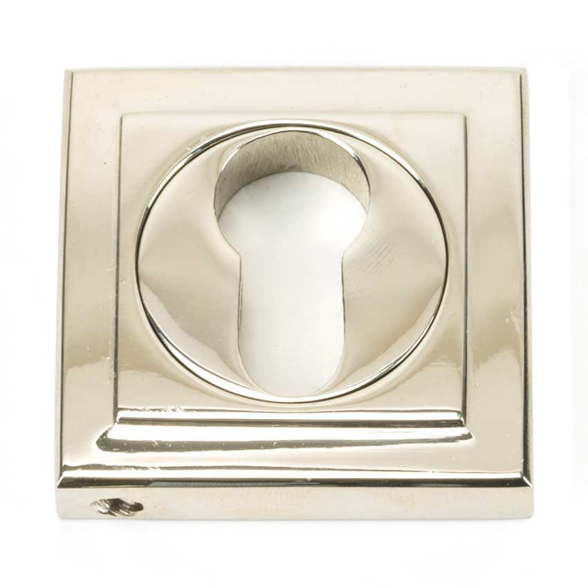 Polished Nickel Square Euro Escutcheon - 45718 