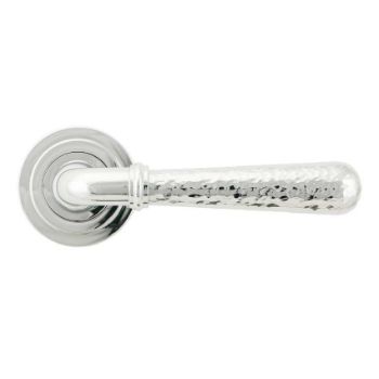 Polished Chrome Hammered Newbury Lever on an Art Deco Rose - 46074