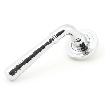 Polished Chrome Hammered Newbury Lever on an Art Deco Rose - 46074