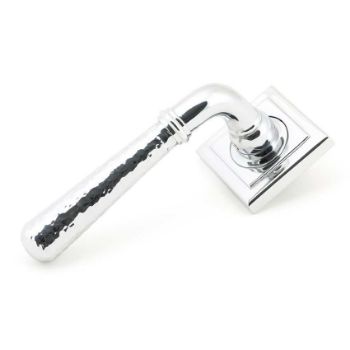 Polished Chrome Hammered Newbury Lever on a Square Rose - 46076