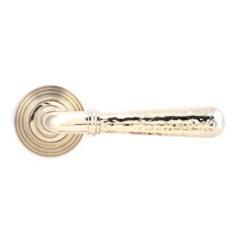 Polished Nickel Hammered Newbury Lever on a Beehive Rose - 46079 